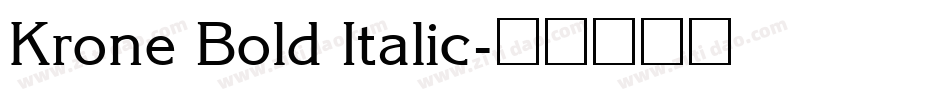 Krone Bold Italic字体转换